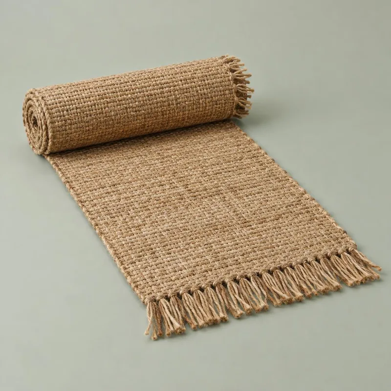 Natural jute table runner